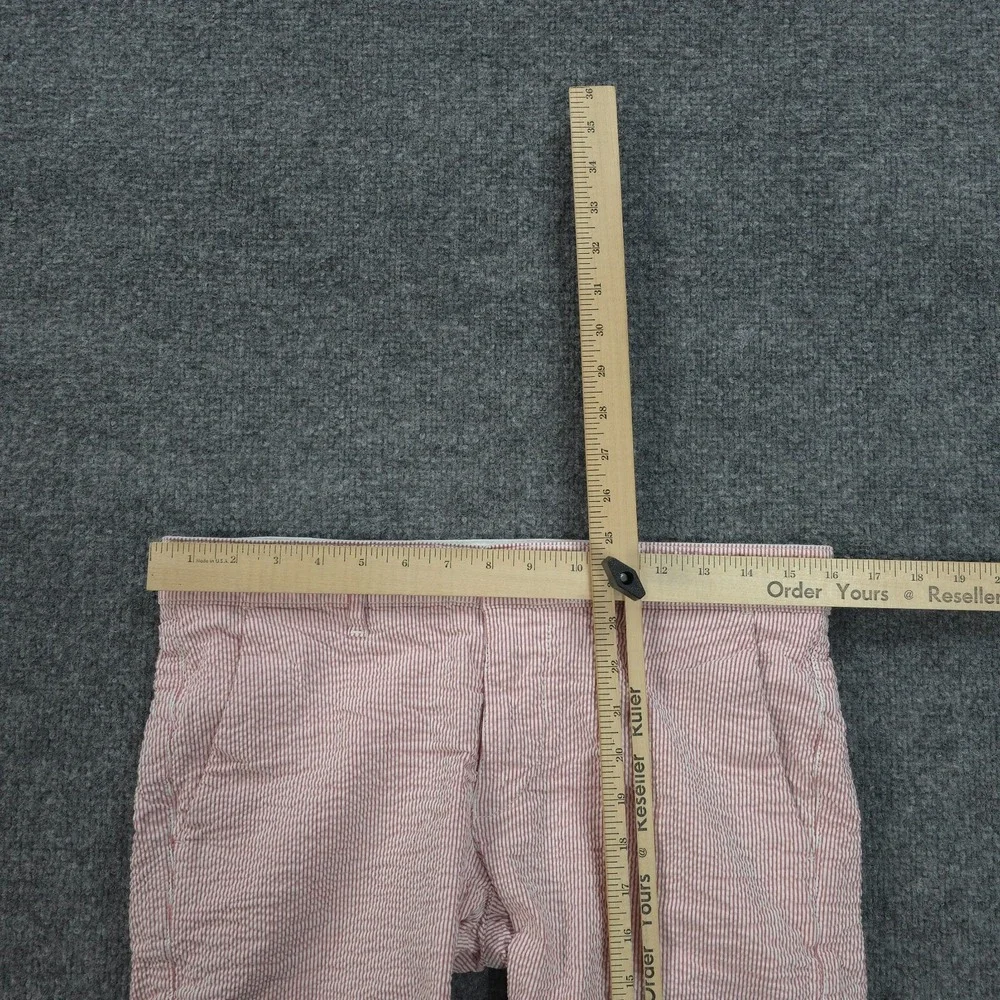Luigi Fusaro Shorts Mens TG 48 32 Pink Striped Seersucker Bermuda Italy Designer